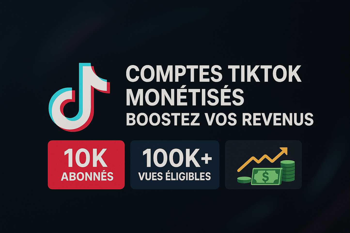 Compte TikTok Monétisé – 10K Abonnés | 100K+ Vues Éligibles | Clé en Main