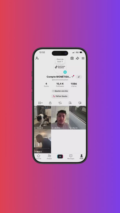 Compte TikTok Monétisé – 10K Abonnés | 100K+ Vues Éligibles | Clé en Main